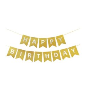 Baner złoty brokatowy Happy Birthday