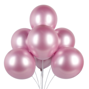 Balon lateksowy 100szt jasny różowy chrom 12 cali, 25cm