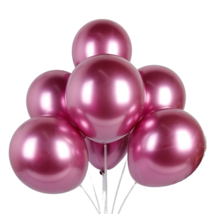 Balon lateksowy 100szt fuksja chrom 10 cali, 25cm