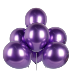 Balon lateksowy 100szt fioletowy chrom 10 cali, 25cm