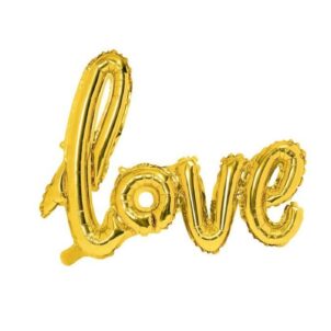 Balon foliowy Love 102x65cm złoty
