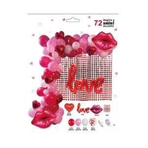 Girlanda balononowa zestaw balonów Walentynki Love 72szt