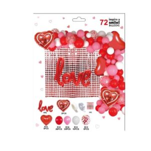Girlanda balononowa zestaw balonów Walentynki Love 72szt