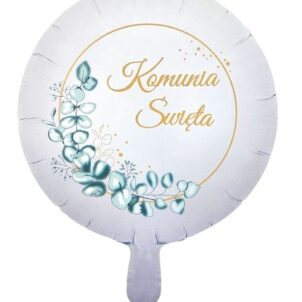Balon foliowy okrągły 18cali 45 cm Pierwsza Komunia Święta 50szt