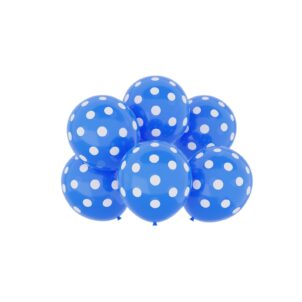 Balon lateksowy granatowy w kropki , 12 cali 6szt