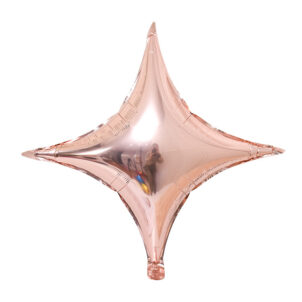 Balon foliowy gwiazda 26 cali czteroramienna rose gold