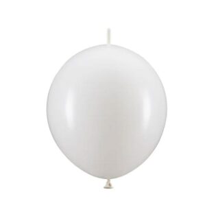 Balon lateksowy z łącznikiem 100szt biały 10 cali