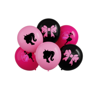 Balon lateksowy zestaw barbie girl  , 12 cali 6szt