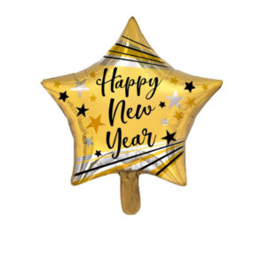 Balon foliowy gwiazda 18 cali 45 cm Happy New Year 50szt