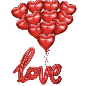Girlanda balononowa zestaw balonów Walentynki Love 8szt