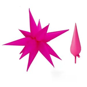 Balon foliowy Gwiazda 4D fuksja 19cali Fluorescencyjna