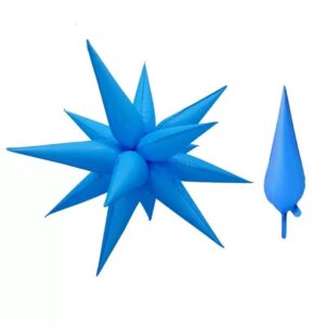 Balon foliowy Gwiazda 4D niebieska 19cali Fluorescencyjna