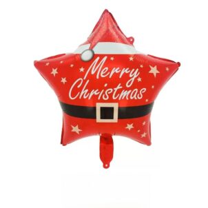 Balon foliowy Merry Christmas Boże Narodzenie, 50szt 18cali 45 cm