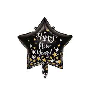Balon foliowy gwiazda 18 cali 45 cm Happy New Year 50szt