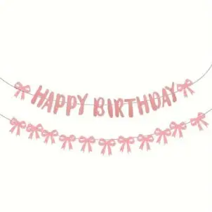 Baner Happy Birthday kokardki kokarda