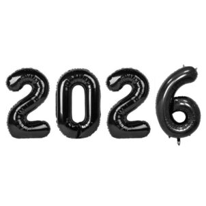 Balon foliowy cyfra napis 2026 Nowy Rok 32cale HAPPY NEW YEAR