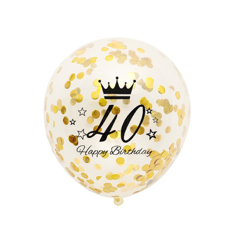 Balony z konfetti-40th birthday
