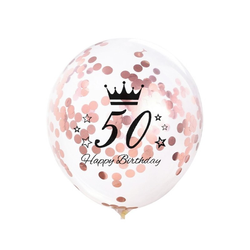 Balony z konfetti-50th birthday