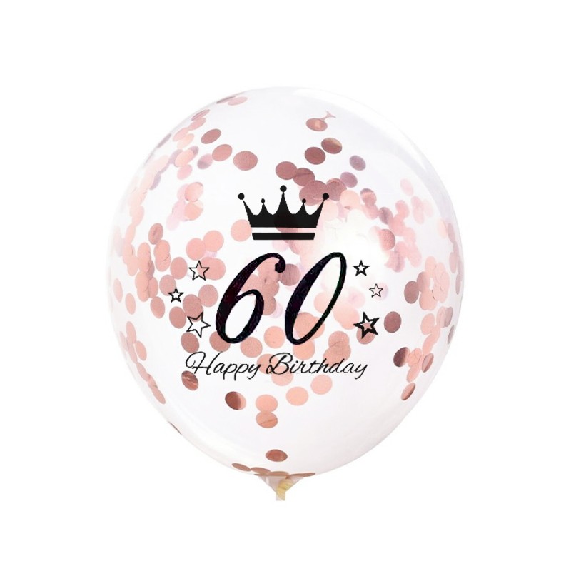 Balony z konfetti-60th birthday