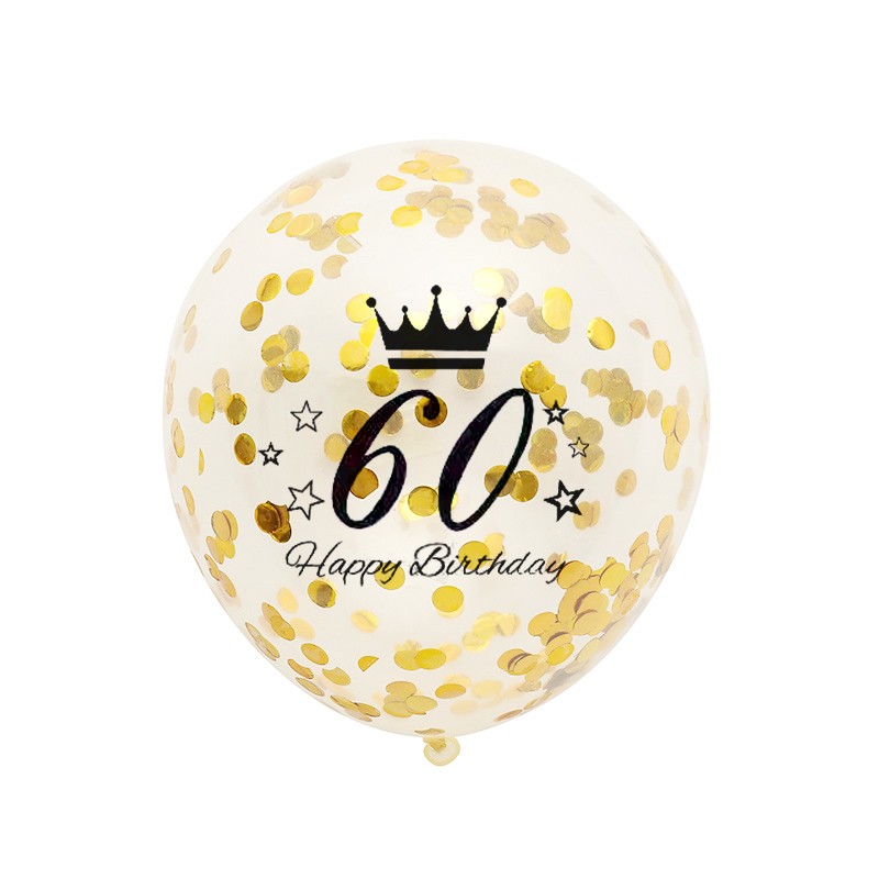 Balony z konfetti-60th birthday