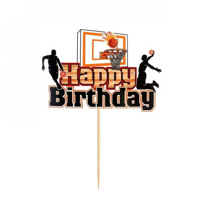 Topper na ciasto, tort Happy Birthday Piłka Koszykowa, Koszykówka