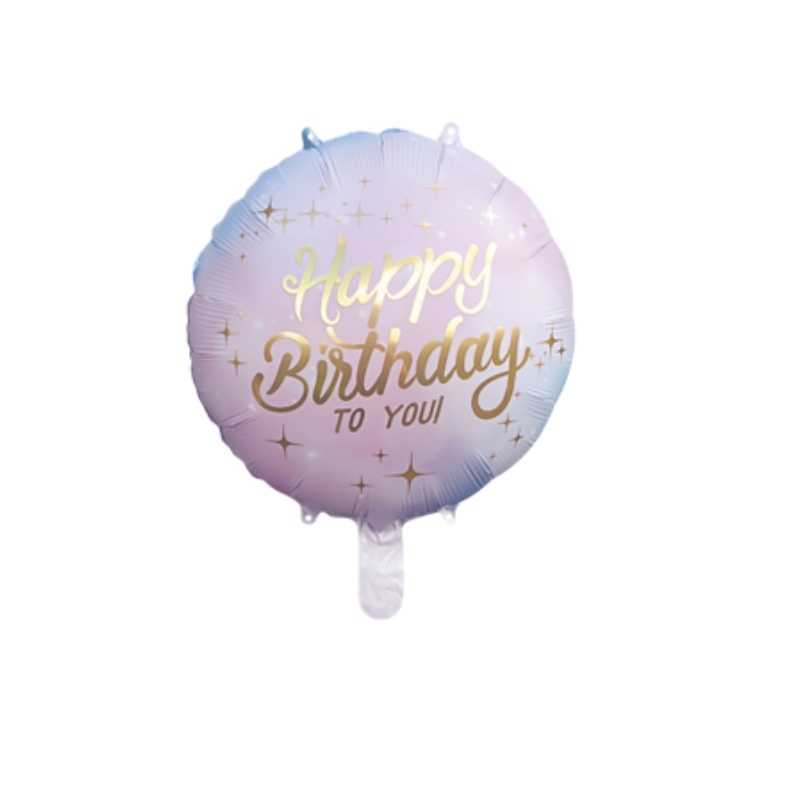 Balon foliowy Happy Birthday 50szt 18cali,45cm