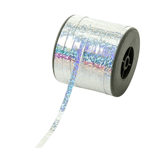 Wstążka srebrna holograficzna 90m