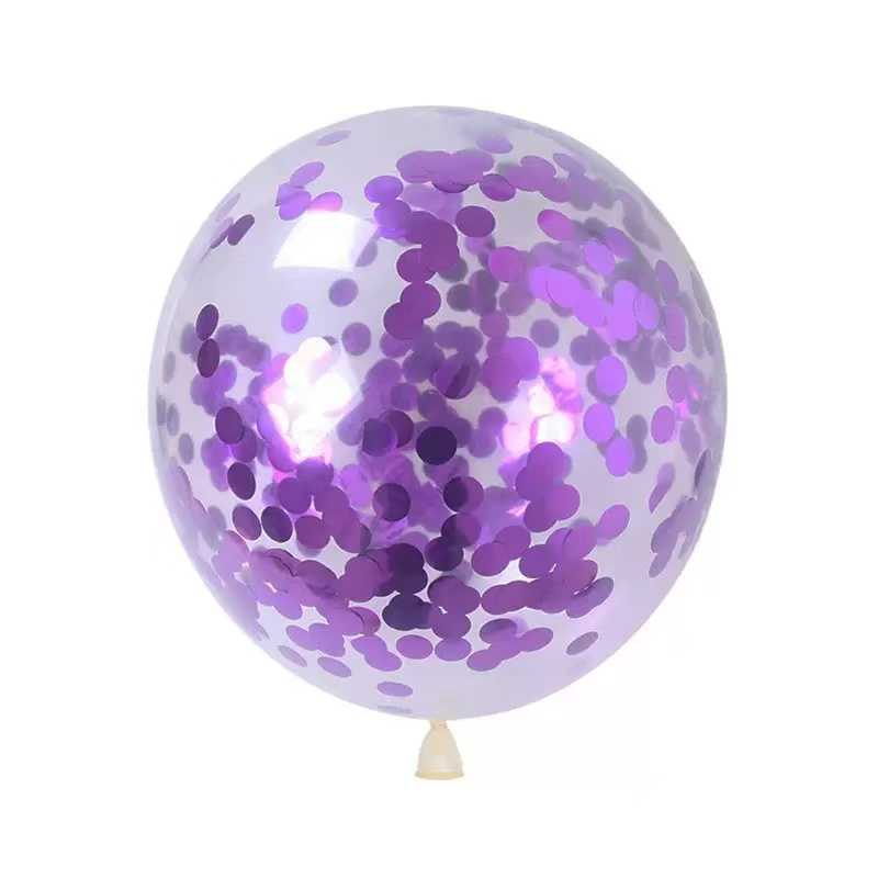 Balon lateksowy konfetti fioletowe, 12 cali 100szt