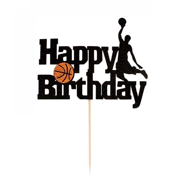 Topper na ciasto, tort Happy Birthday Piłka Koszykowa, Koszykówka
