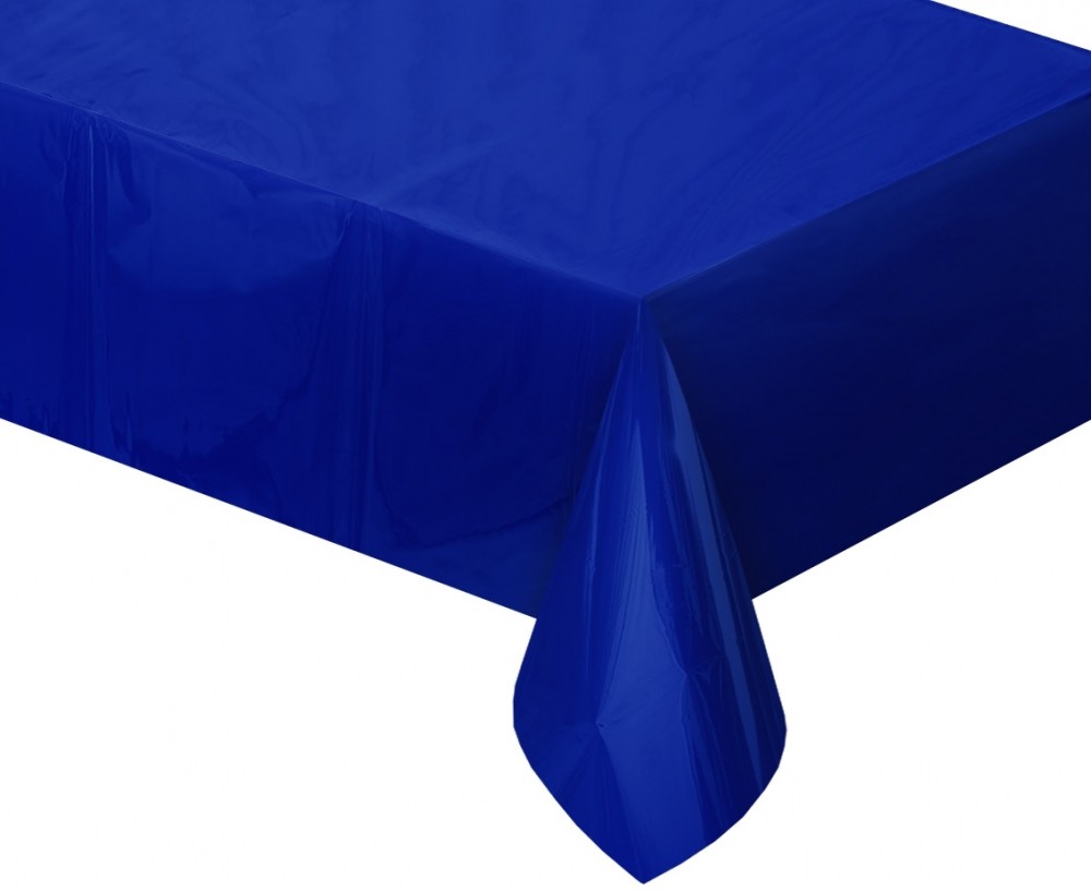 Obrus foliowy metaliczny granatowy 137x274 cm