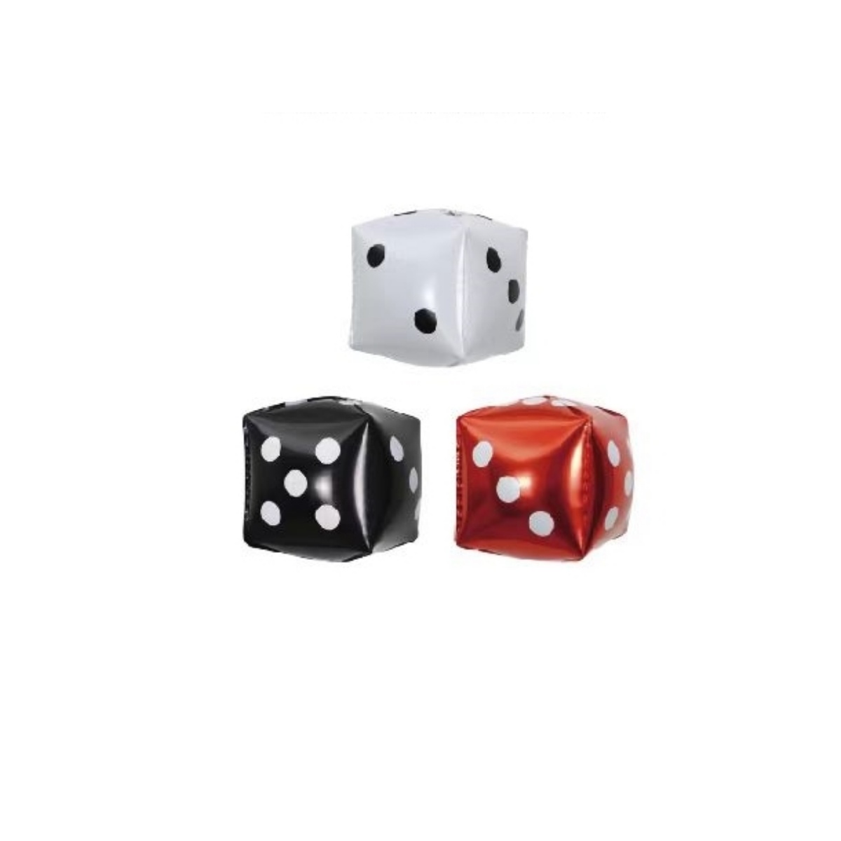 Balon foliowy kostka Casino Kasyno 3szt