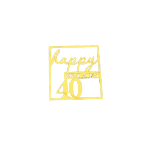 Topper na tort 40 urodziny Happy Birthday