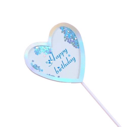 Topper na tort Happy Brithday serce