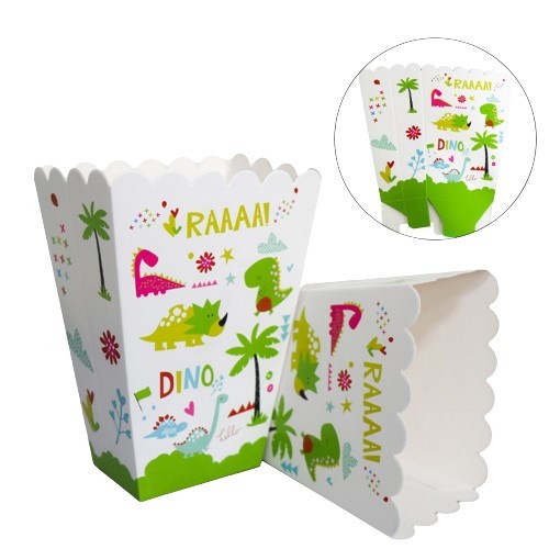Pudełka na popcorn Dino 6szt