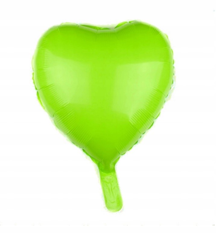 Balon foliowy serce 18 cali 45 cm pastelowy zielony 50szt