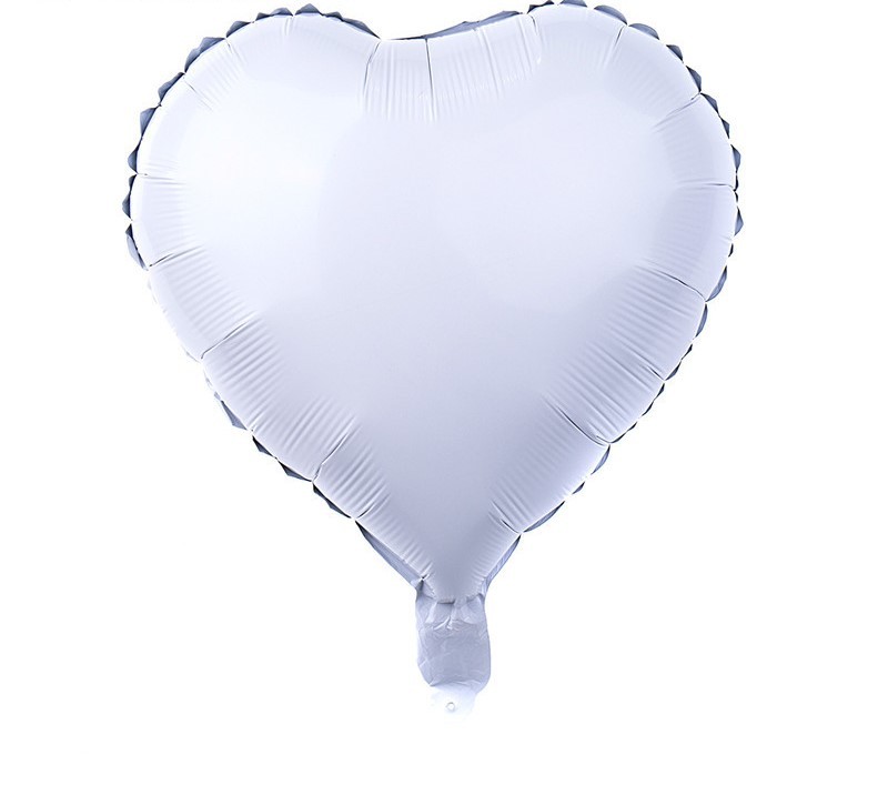 Balon foliowy serce 18 cali 45 cm biały matowy