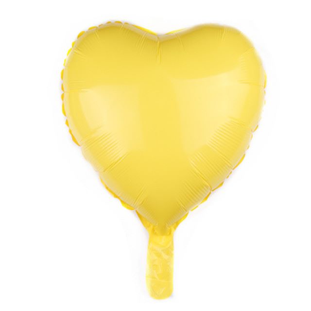 Balon foliowy serce 18 cali 45 cm pastelowy żółty 50szt