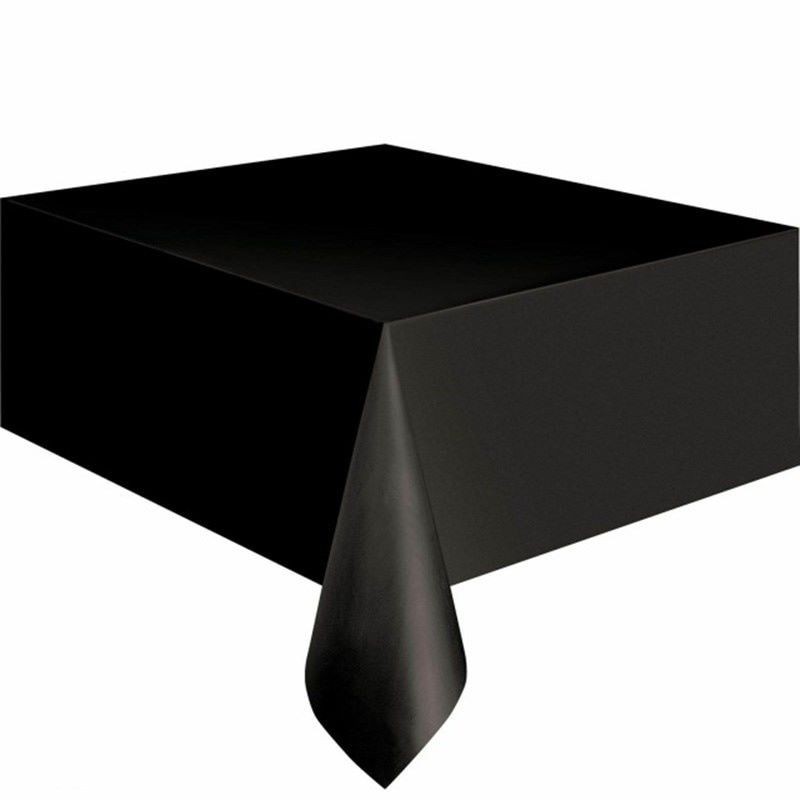 Obrus foliowy czarny metaliczny 137x274 cm