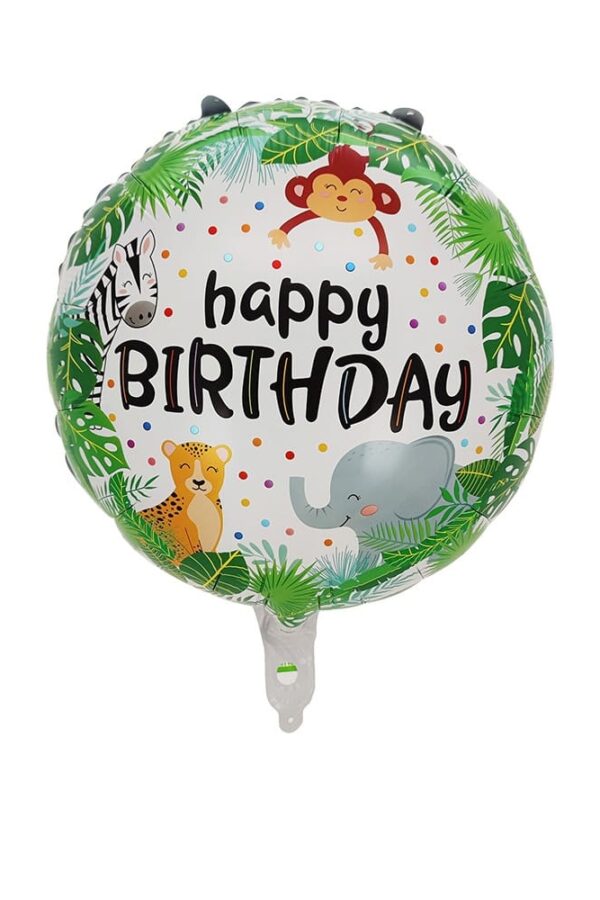 Balon foliowy Happy Birthday Zwierzątka 45x45cm