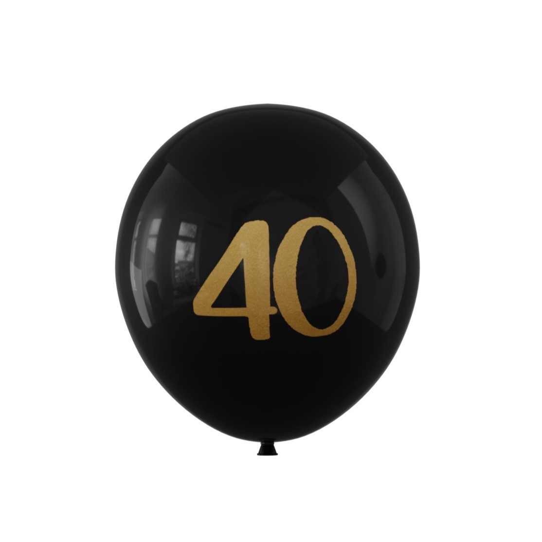 Balon lateksowy czarny z napisem 40, 12cali 100szt