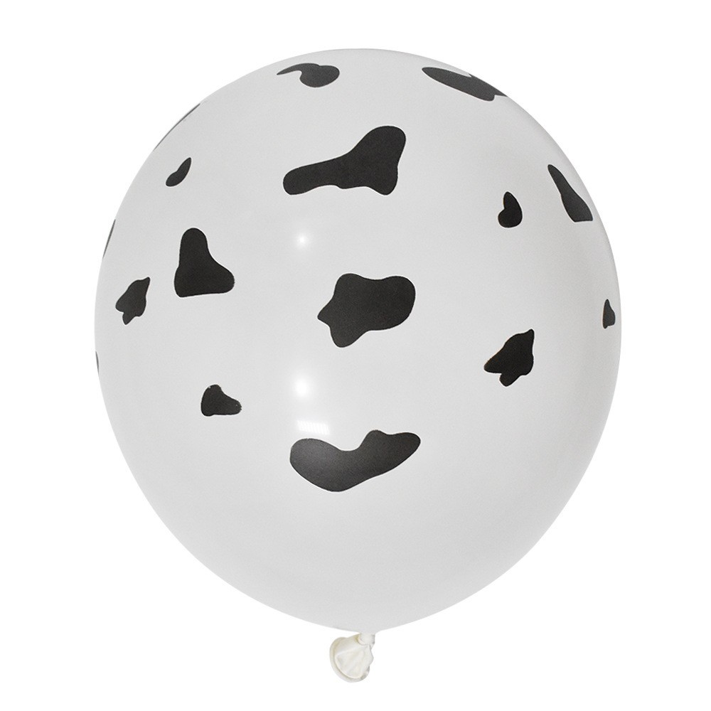 Balon lateksowy z nadrukiem krowa 12cali, 100szt Animal Print