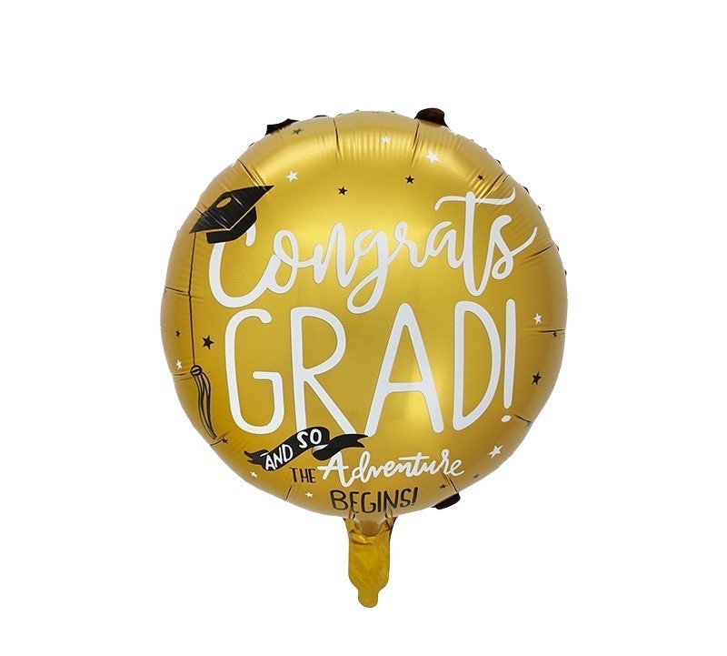 Balon foliowy okrągły 18cali 45 cm, Gratulacje Congrats