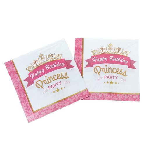 Serwetki Princess różowe 20szt