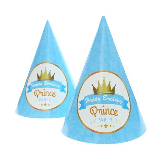 Czapeczka urodzinowa Prince 6szt