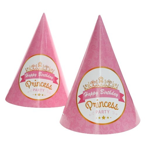 Czapeczka urodzinowa Princess 6szt