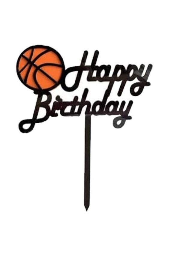 Topper na tort Piłka Koszykowa Happy Birthday