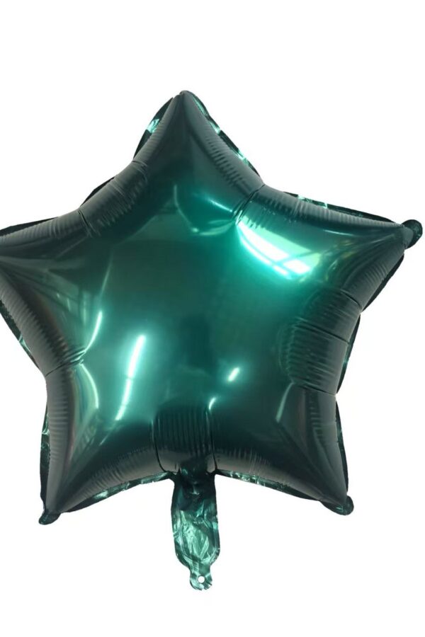 Balon foliowy gwiazda 18 cali butelkowa zieleń, 50szt 45 cm