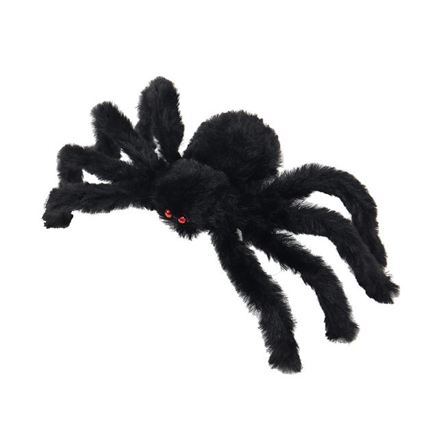 Dekoracja Halloween Pająk duży 75cm włochaty