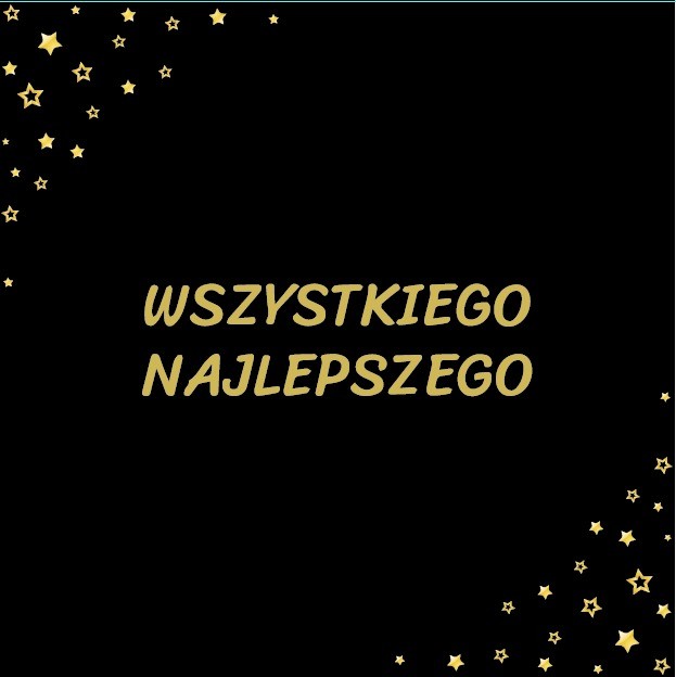 Serwetki czarne złoty napis Wszystkiego Najlepszego 10szt