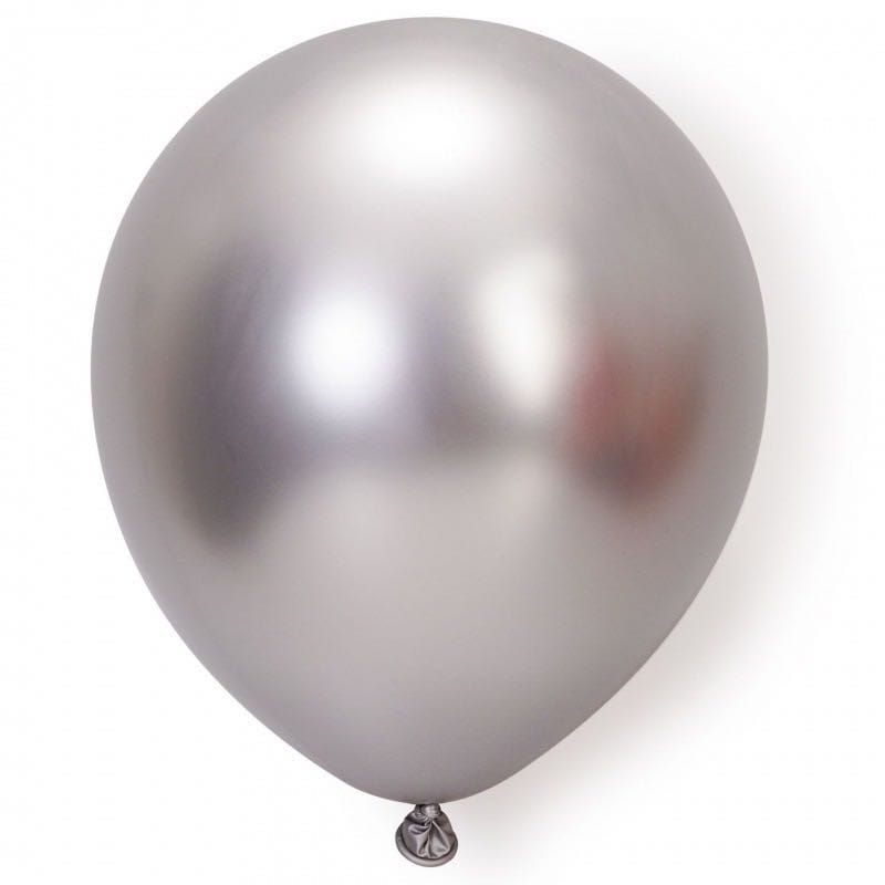 Balony lateksowe chrom srebrny 100szt 5 cali